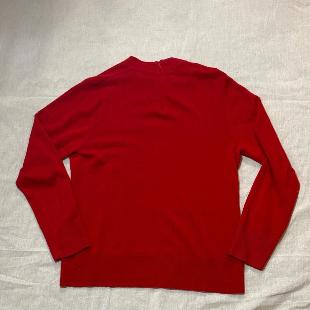 Debbie Morgan Red‎ Sweater with Jewel Neckline woman’s size XL embelished